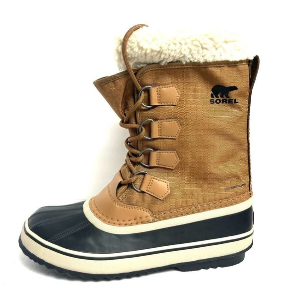 Sorel Women's Winter Carnival, Brown Waterproof Snow Boots, Size M